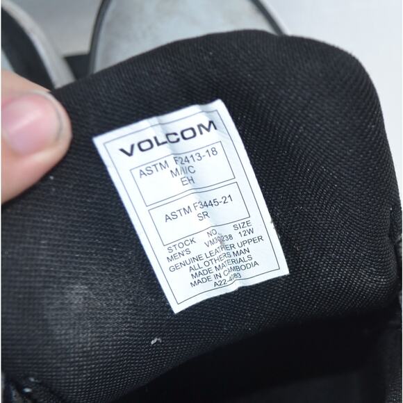 Volcom Evolve EH High Top Composite Toe Work Sneakers Men’s Sz 12Wide GrayBlack - Picture 5 of 7